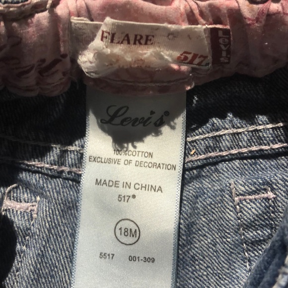4/$20 Girls Levi’s 517 Flare Jeans Sz 18 mth - Picture 2 of 4